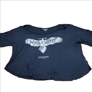 Ralph Lauren Denim And Supply Black Graphic Tee Eagle With Arrows XL